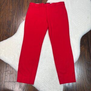 Banana Republic Dress Chino Pants 4 Red Sloan Crop Skinny Stretch Mid-Rise